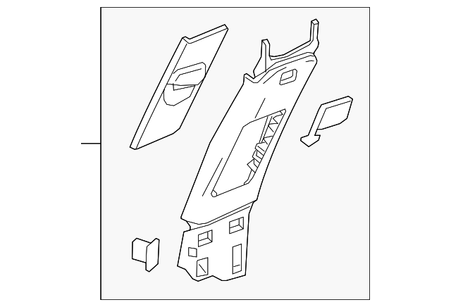 Maple Sugar Driver Side Center Pillar Upper Trim Panel - GM (84085796)