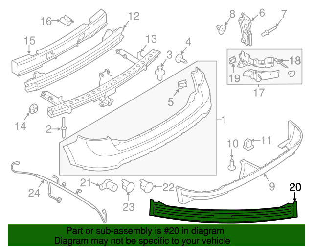 BT4Z17B807A bt4z17b807a 2011 2012 2013 2014 2015 Ford Edge Rear