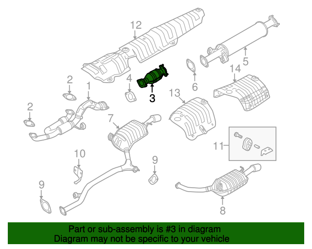289503C210 Catalytic Converter 20072009 Kia Amanti Kia.Parts Store