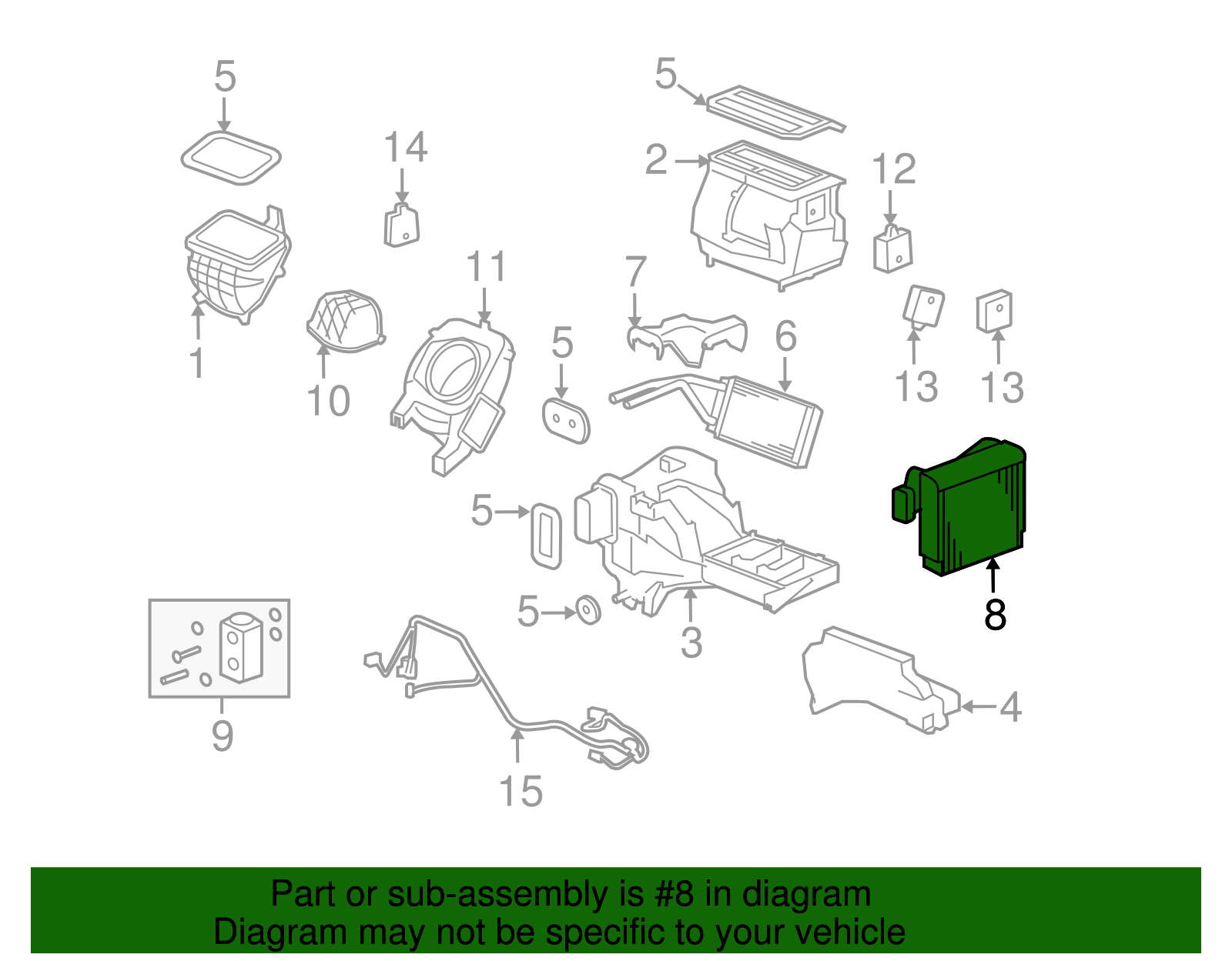 Evaporator Assembly-A/C - GM (24301327)