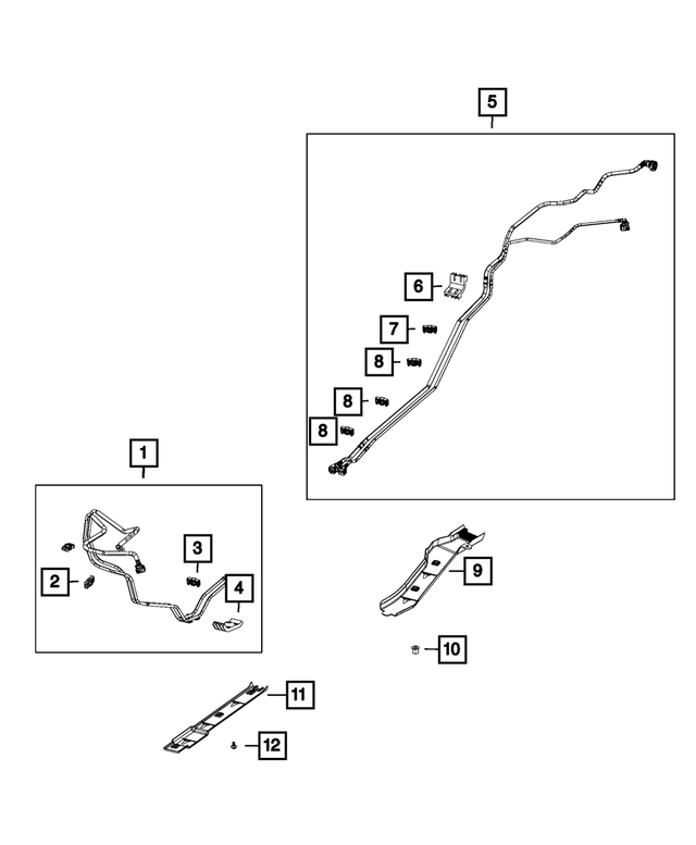 2014 Fiat 500L Fuel Line Bundle 68201366AA Mopar eStore