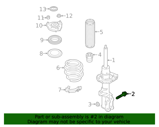 2007-2023 Hyundai Strut Bolt 54645-2H000 | OEM Parts Online