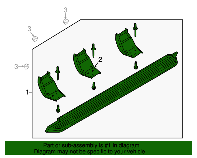 OEM Ford Running Board Part JL1Z16450DA Fits 20182024 Ford