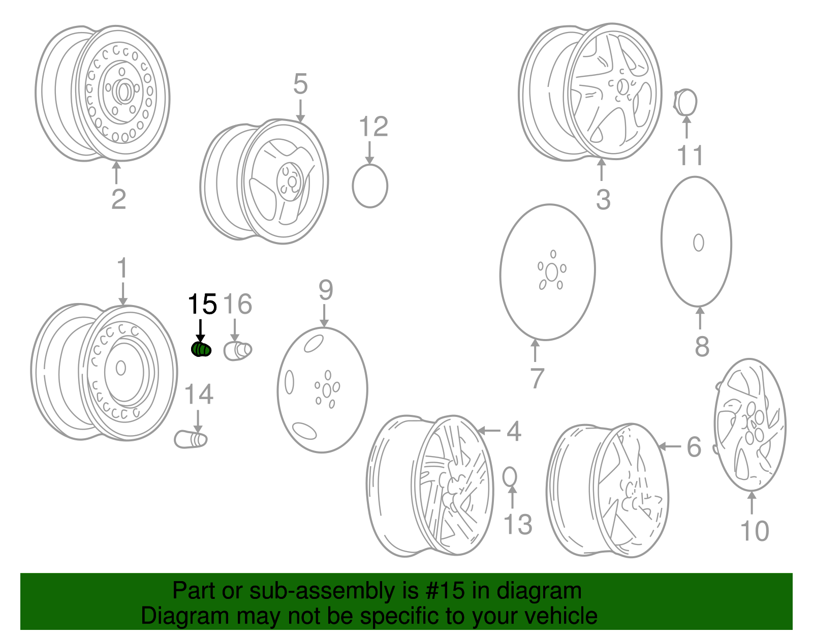 Wheel Lugnut - GM (88891753)