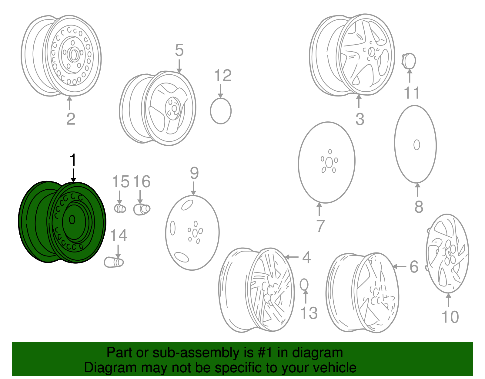 Wheel, Steel - GM (9591661)