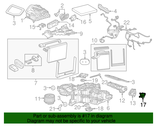 22838102 GM Heating and Air Conditioning Panel Mode Door Actuator GM
