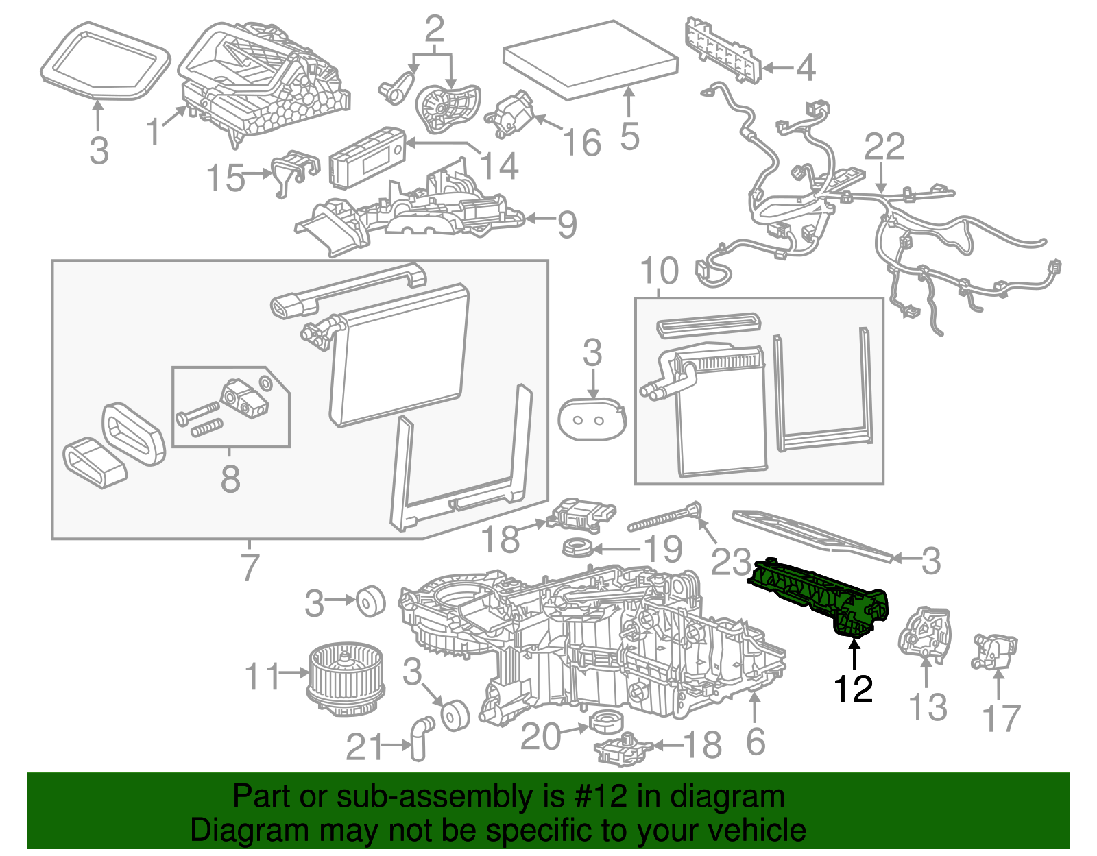 Air Conditioning Evaporator Core Case - GM (84340797)