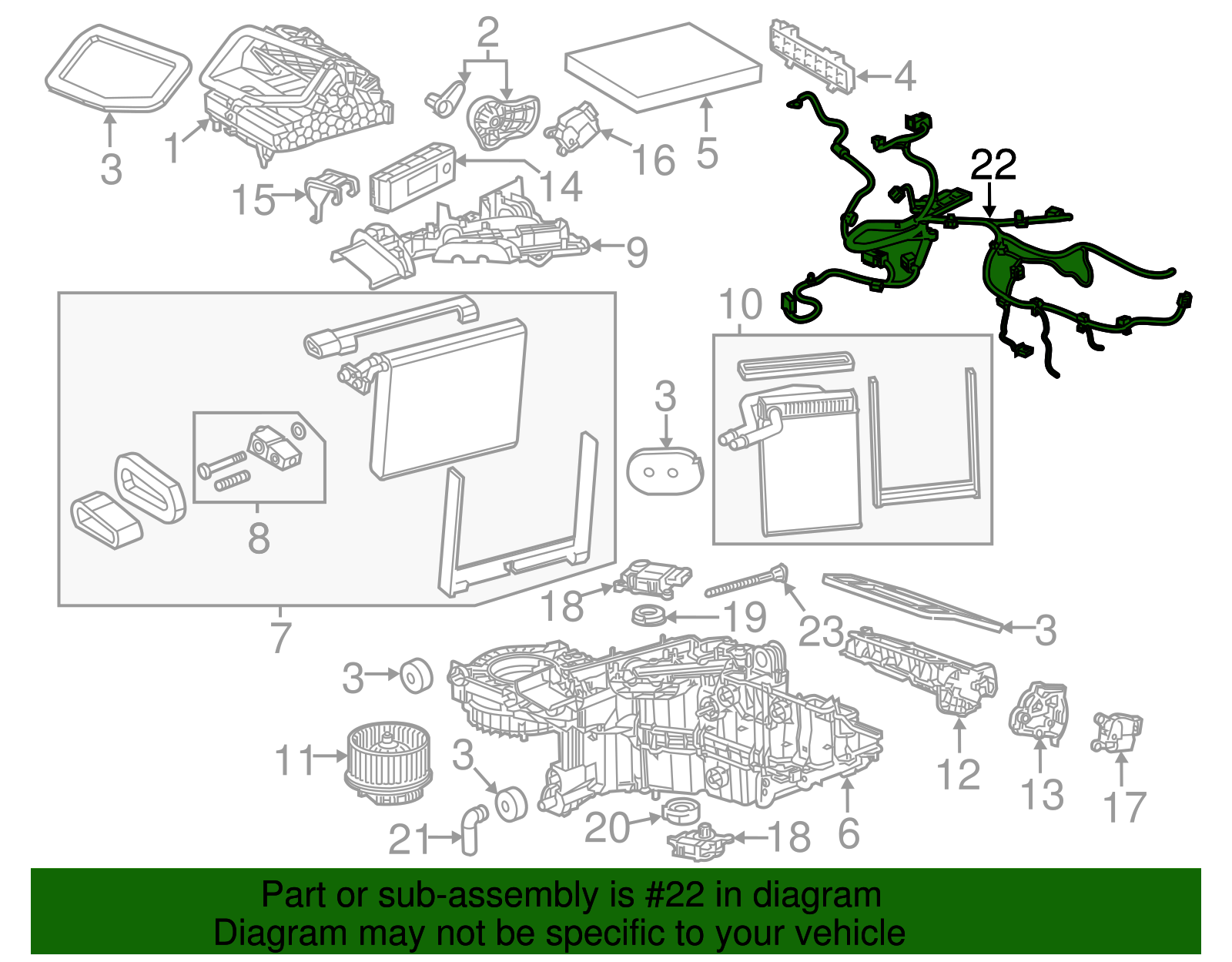 HVAC System Wiring Harness - GM (84340778)