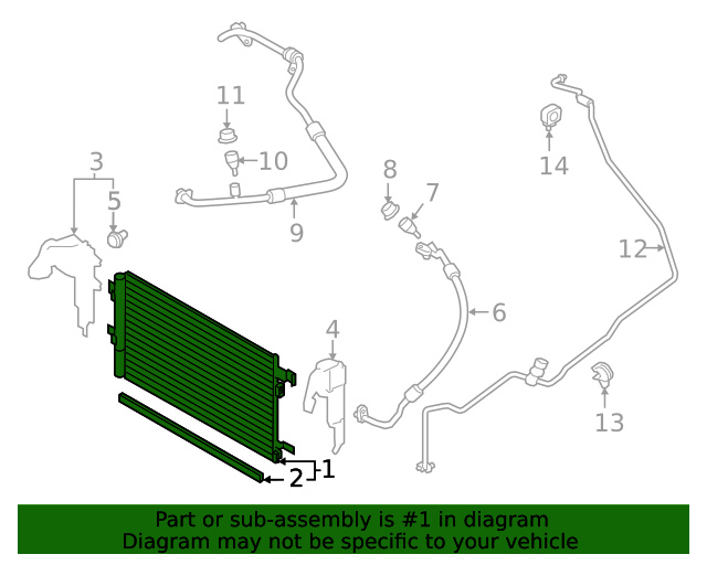 73210FL100 Condenser Assembly 20182023 Subaru Crosstrek Subaru