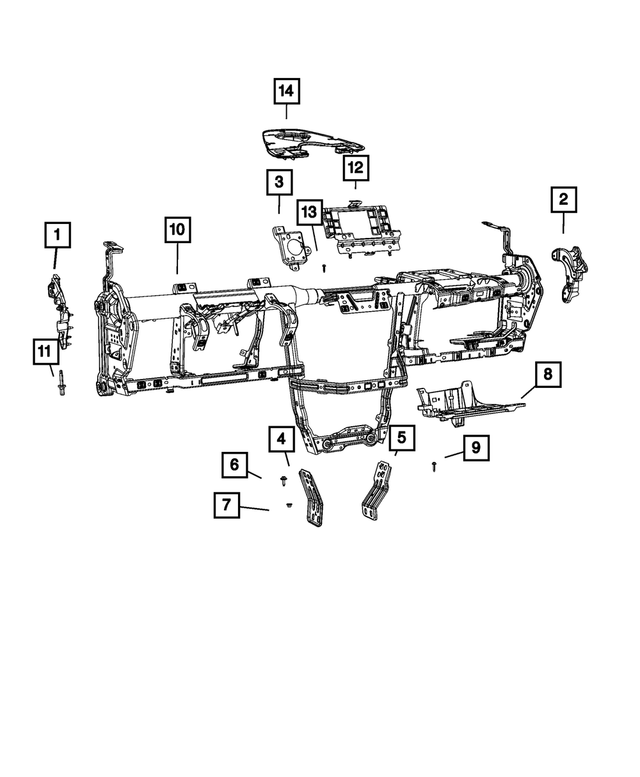 20202022 Jeep Cherokee Instrument Panel Reinforcement 68285757AE