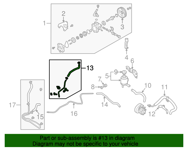 20022006 Nissan Altima 20022006 Nissan Altima Power Steering Hose