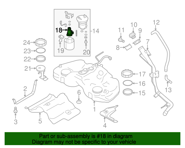 20132020 Subaru BRZ Fuel Pump 42022CA000 Subaru Parts Plus