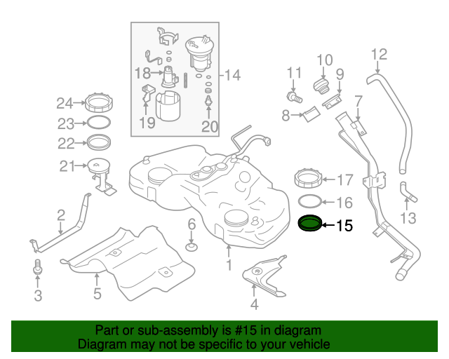 20132023 Subaru Fuel Pump Gasket 806931110 Subaru Parts Store