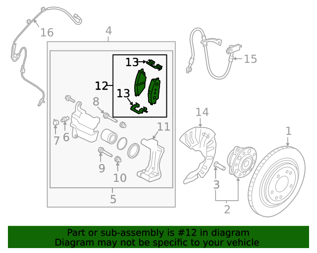 58101K0A00 Disc Brake Pad Set 20202024 Kia Soul Kia.Parts Store