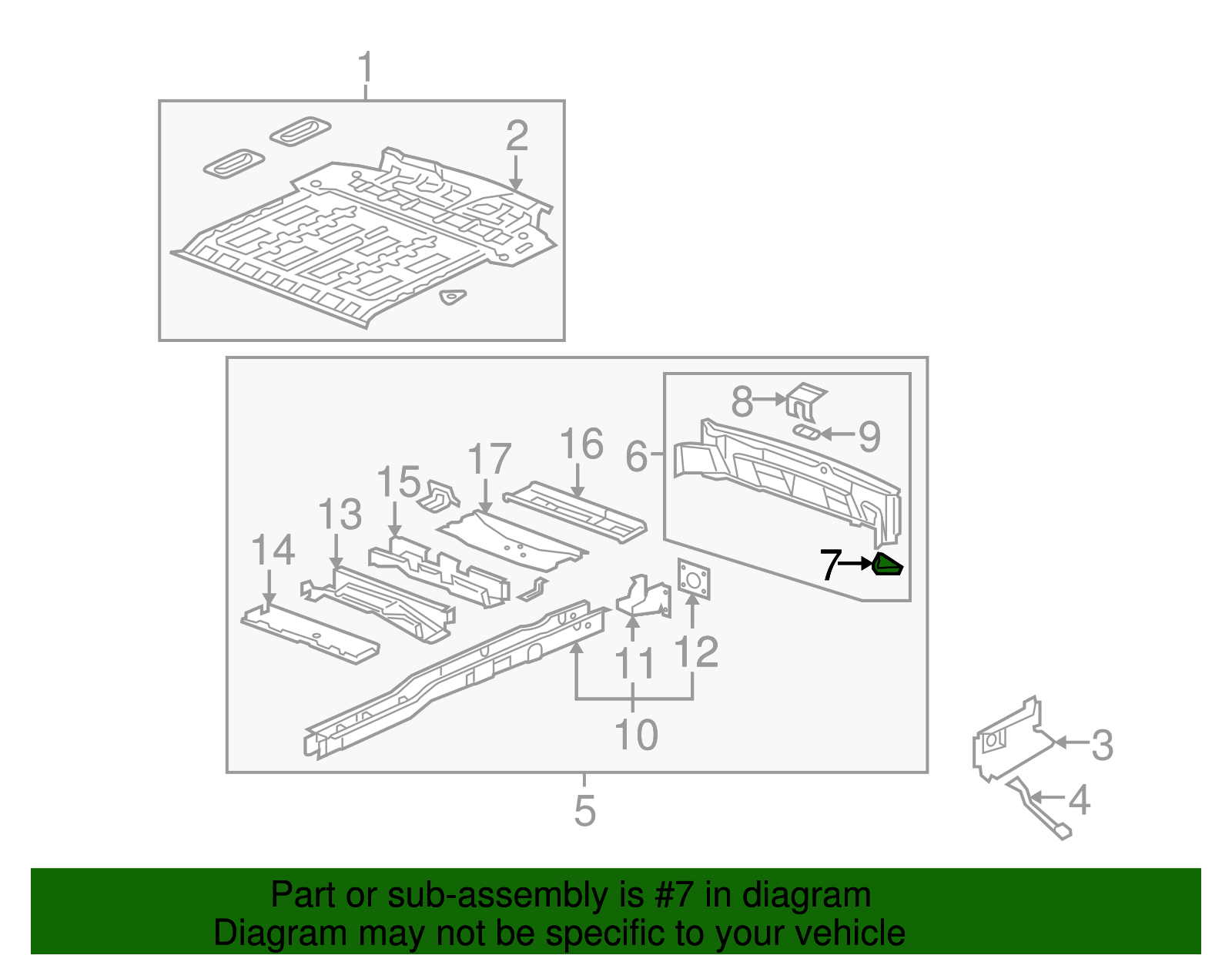 Rear Sill Lower Extension - GM (10442704)