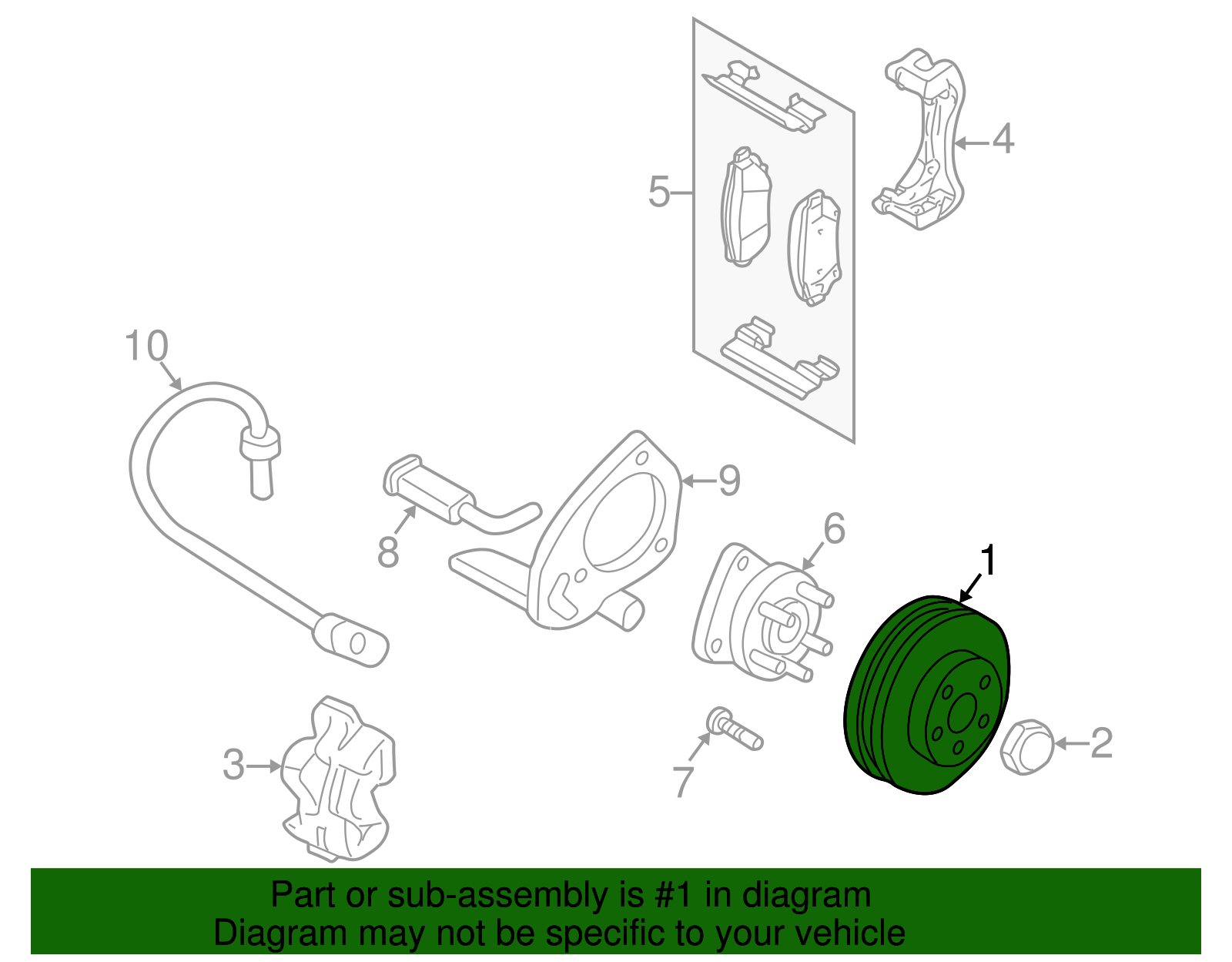 Front Disc Brake Rotor - GM (19303815)