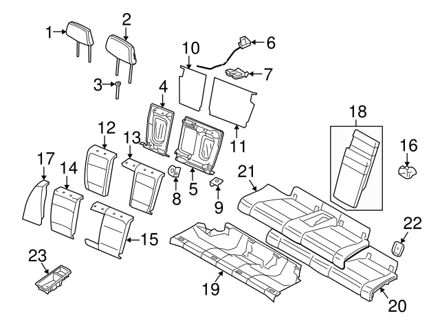 52207256594 - 2008-2013 BMW Headrest (52-20-7-256-594) | BMW of 