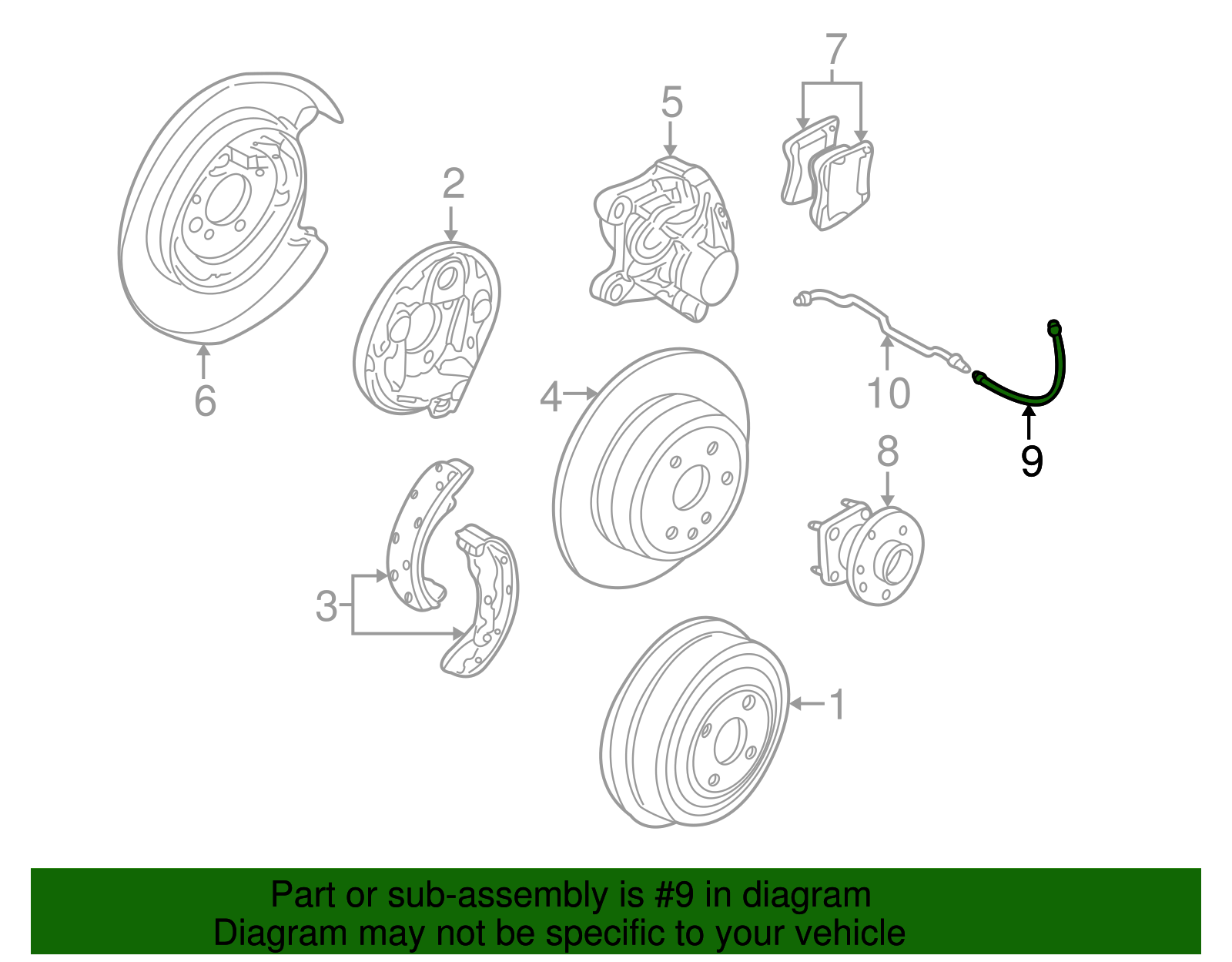 Hose, Rear Brake - GM (90445758)