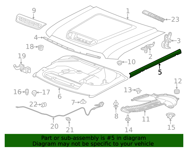 Buy Genuine GM Auto Parts Weatherstrip (Part 23478709) GM Parts Store