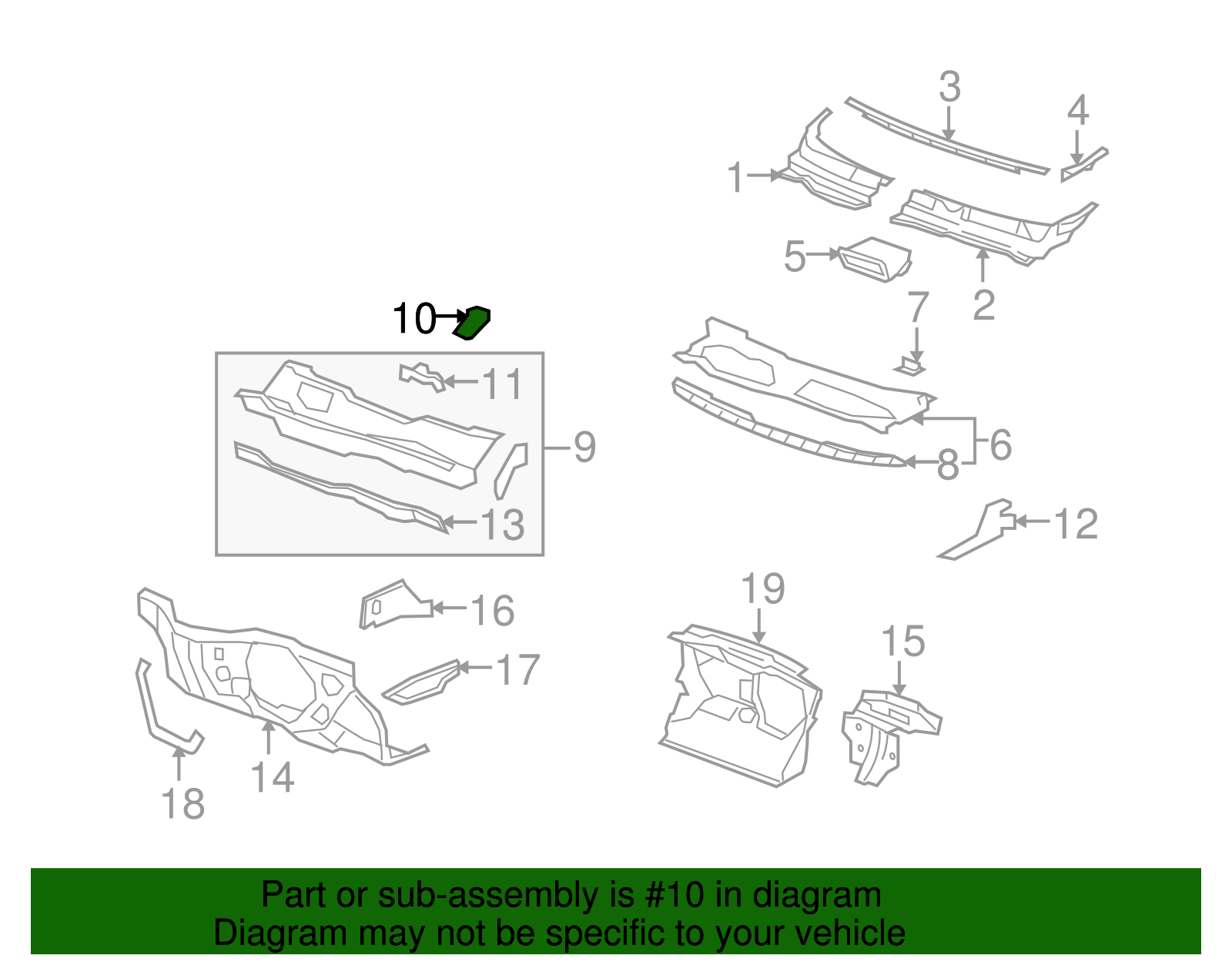 Black Plenum Drain Valve - GM (96622744)