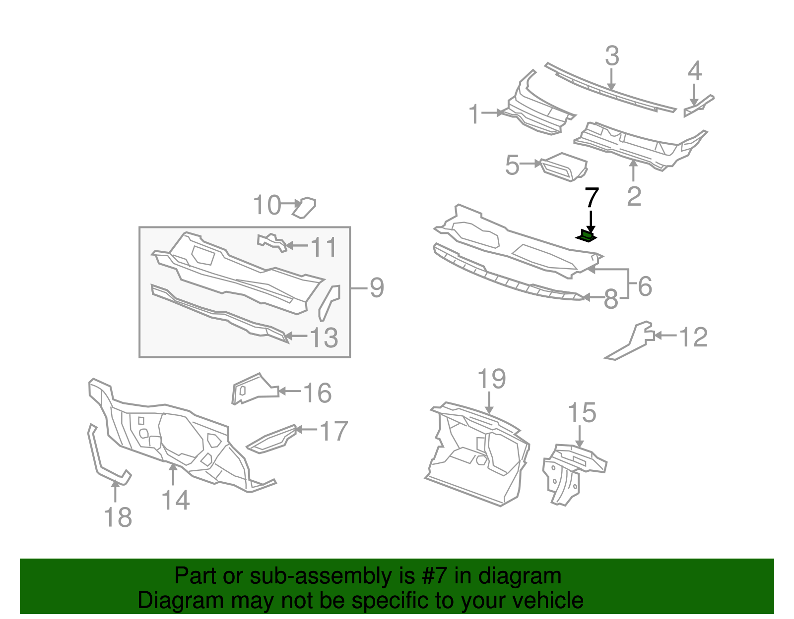 Instrument Panel Reinforcement Bracket - GM (96622633)