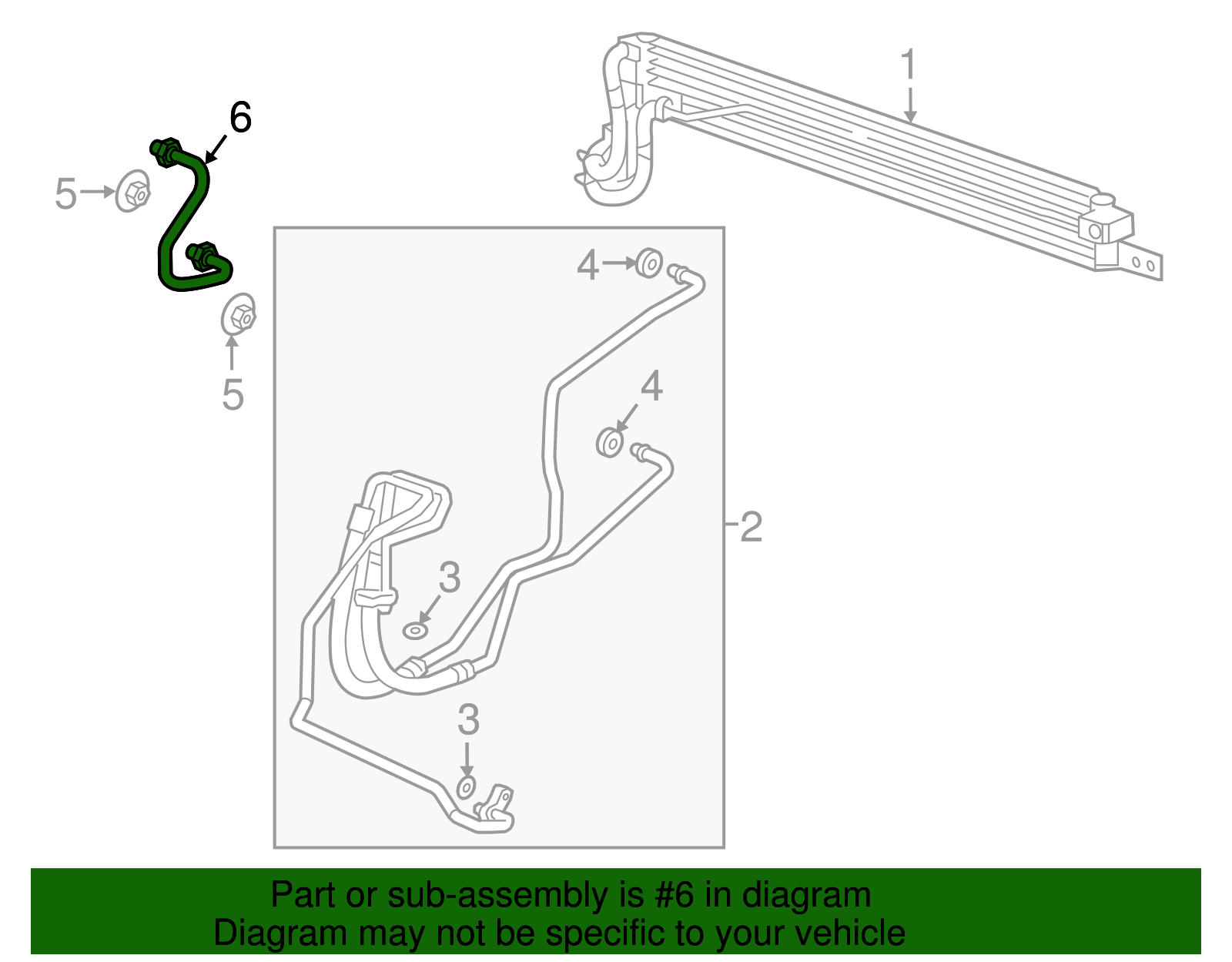 Automatic Transmission Fluid Cooler Inlet and Outlet Line - GM (95090431)