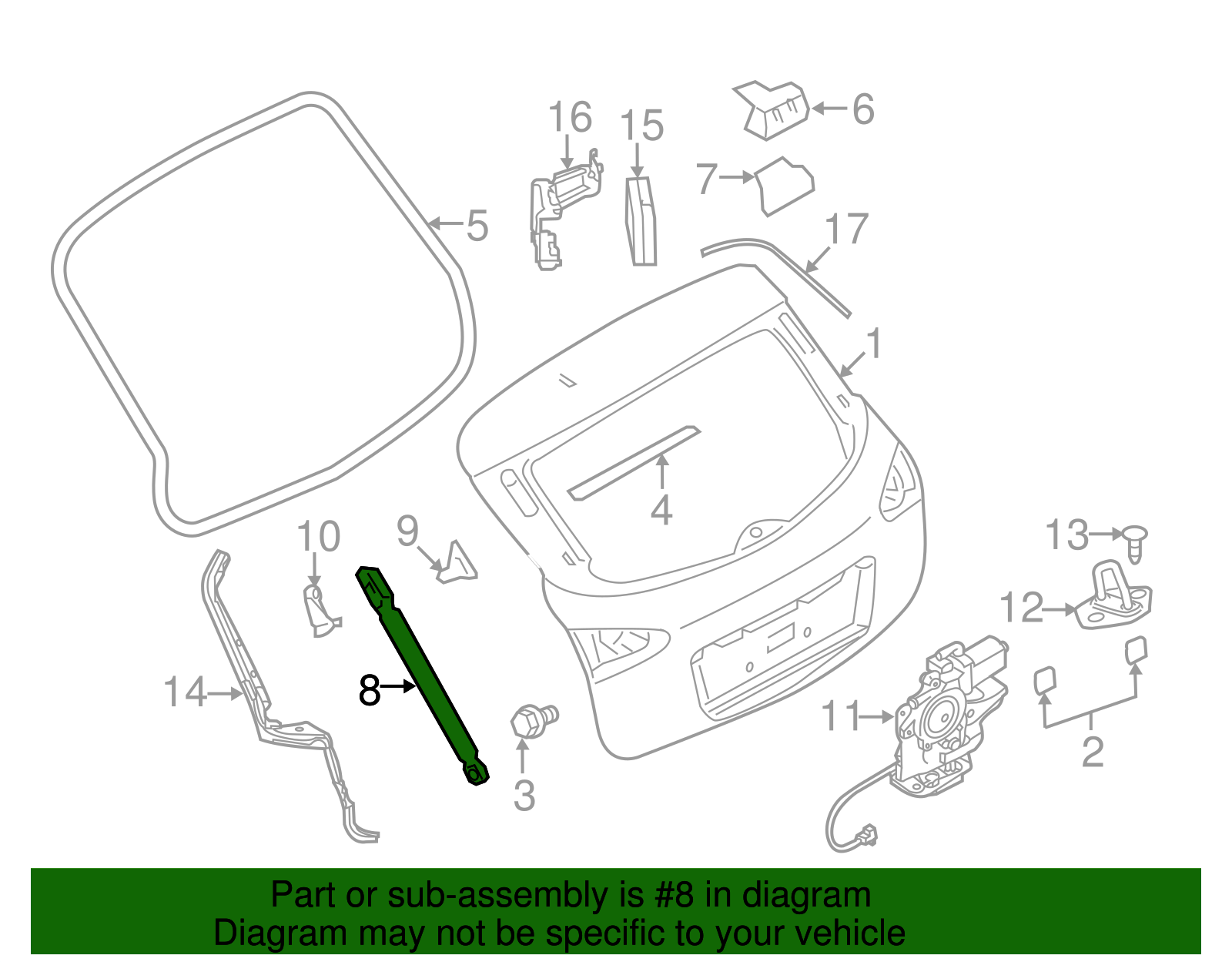 2011-2017 Infiniti Lift Cylinder 90560-3FY0B | Faulkner Infiniti of ...