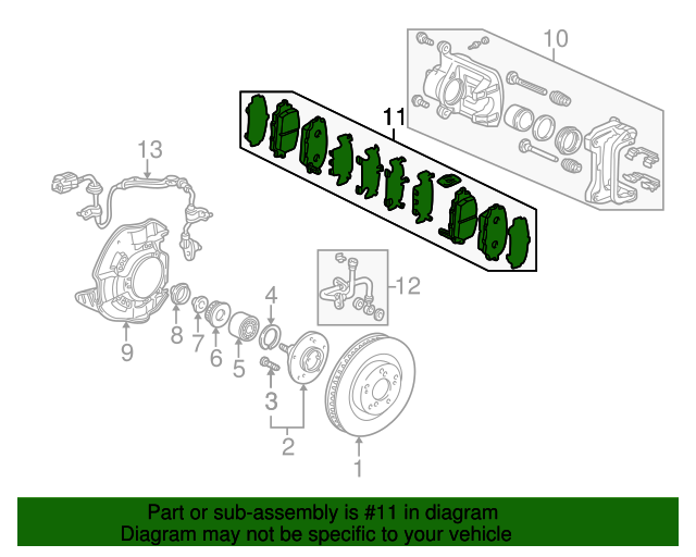 45022S2AE51 Brake Pads Front 20042009 Honda S2000 Honda Parts Online