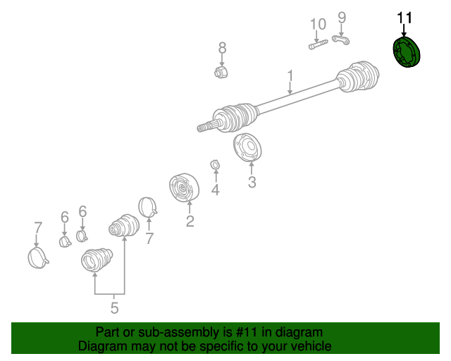 99633222901 CV Joint Spacer 20012009 Porsche 911