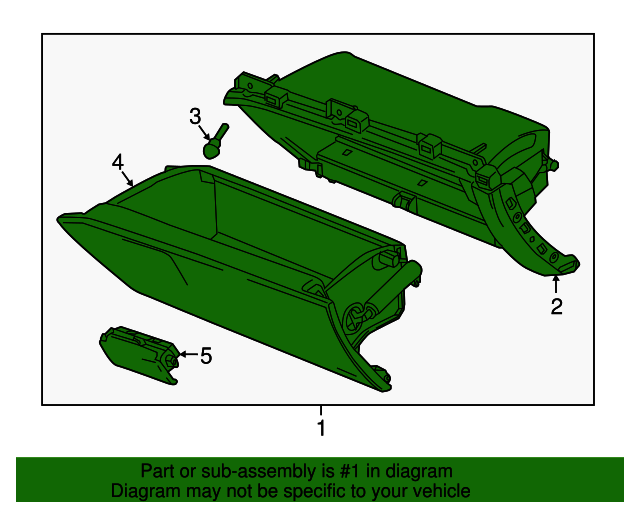 20162021 Chevrolet Malibu Glove Box Assembly 84342645