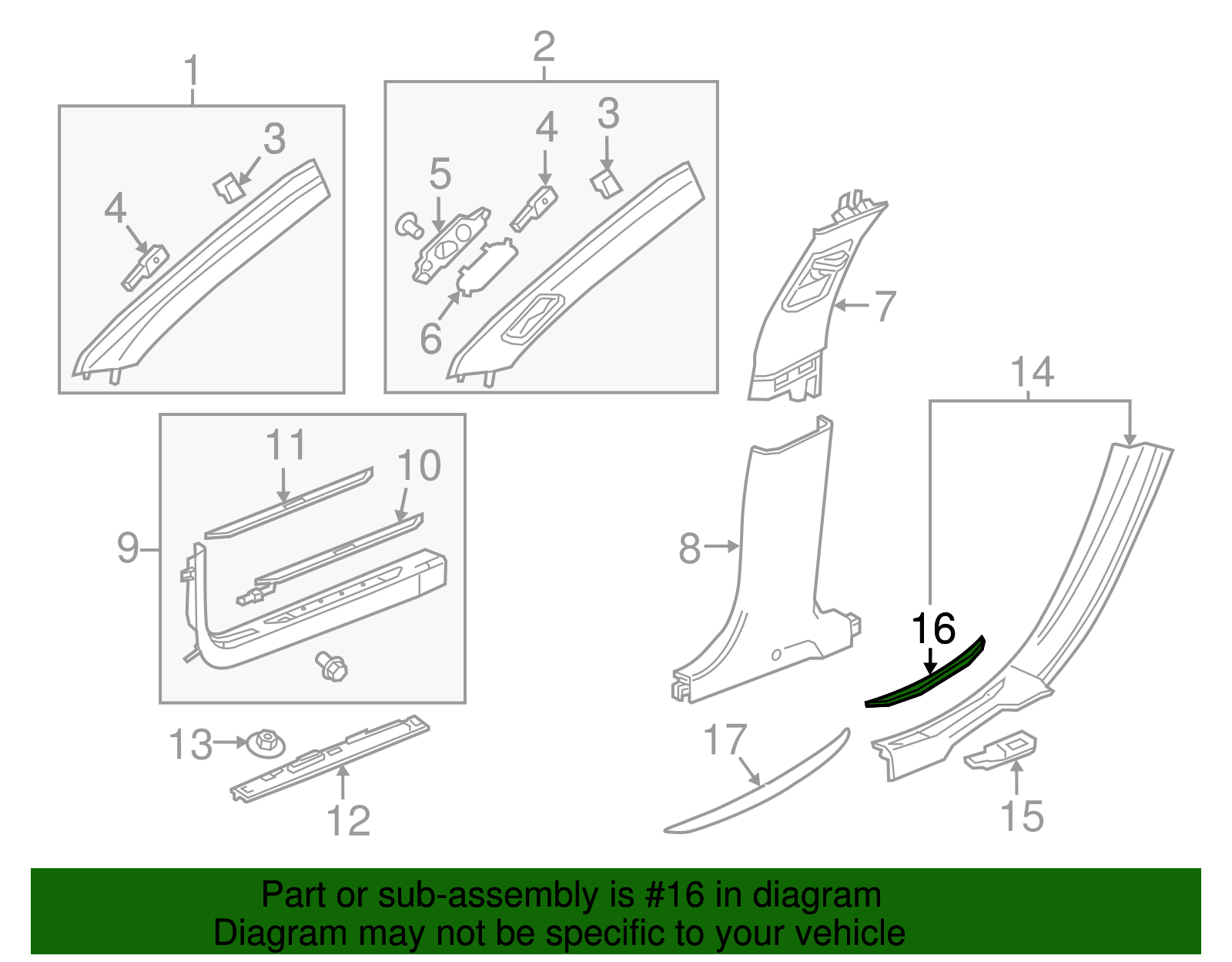 Front Driver Side Door Sill Plate Illumination Lamp - GM (84055845)