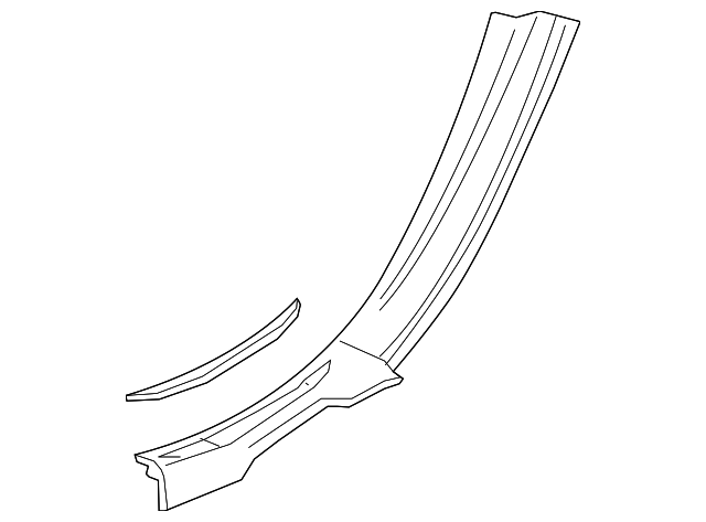 Light Neutral Driver Side Body Lock Pillar Garnish Molding - GM (84072189)