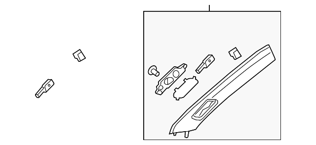 Light Platinum Passenger Side Windshield Garnish Molding - GM (84041183)