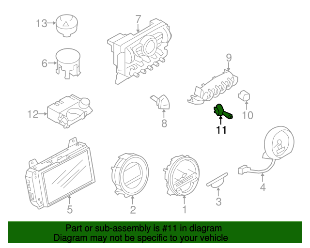 20072016 Mini Fog Light Switch 64113452459 Mini Parts Direct