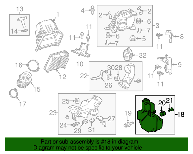 20152016 Honda CRV Chamber Assembly, Resonator 172305LAA00 Honda