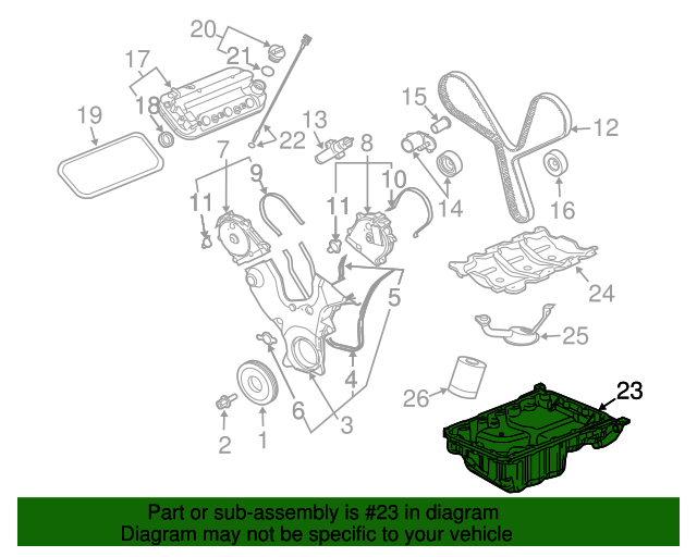 20042007 Saturn Vue Oil Pan 12582338 GM Parts Center