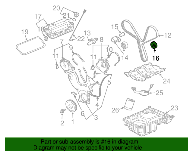 20042007 Saturn Vue Idler Pulley 12581904 GM Parts Online