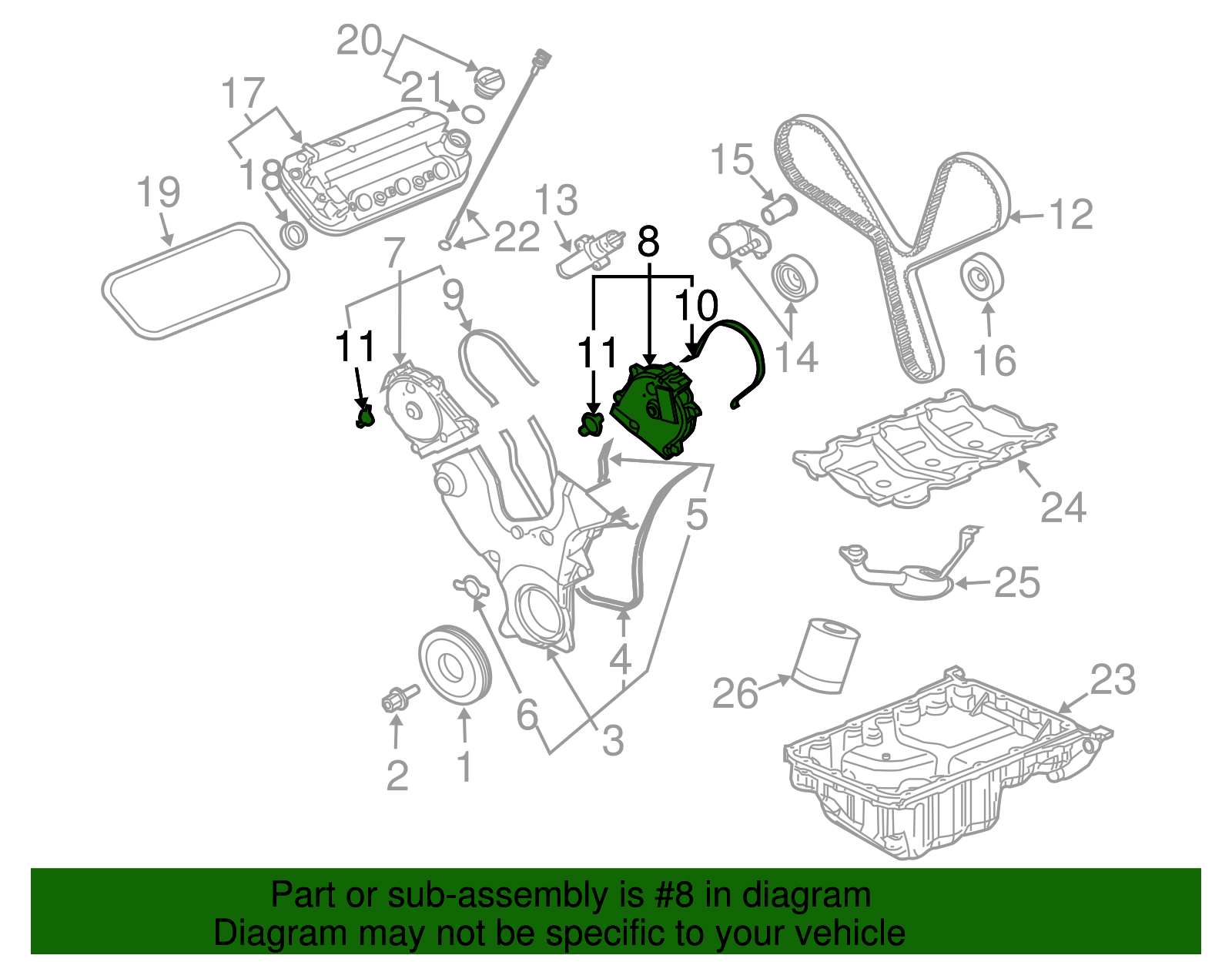 Cover Assembly-Tmg Belt Upper Front - GM (12581913)
