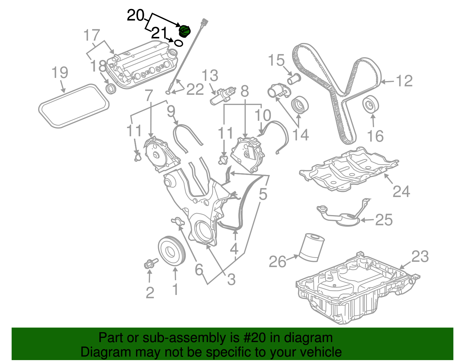 Oil Filler Cap - GM (12604378)