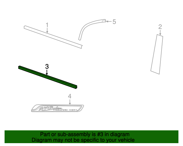 20082018 Mopar Side Molding Passenger Side (RH) ZR52TZZAC