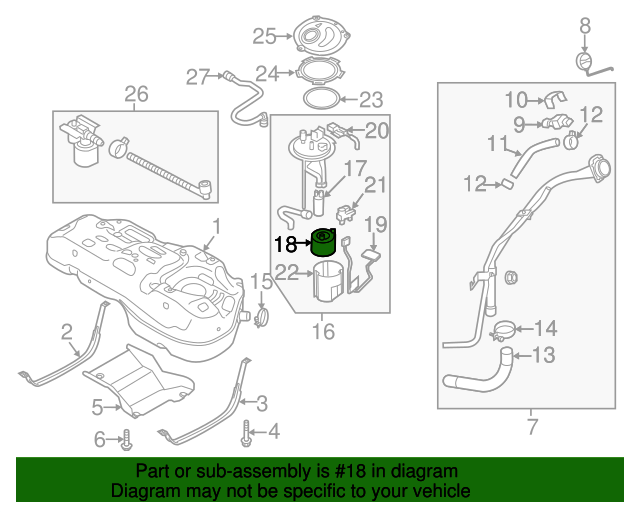 311121R100 Fuel Filter 20112016 Kia Kia.Parts Store