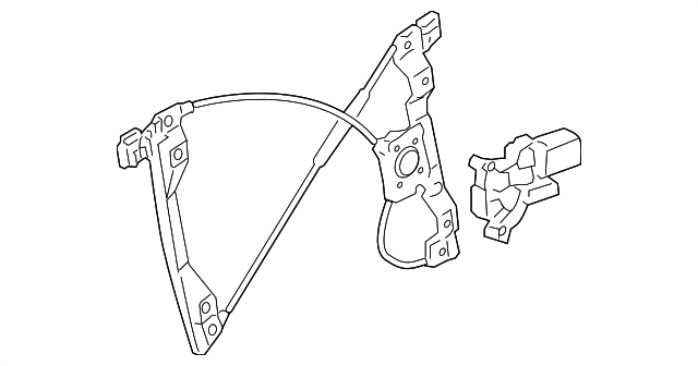 Front Driver Side Power Window Regulator without Motor - GM (19369866)
