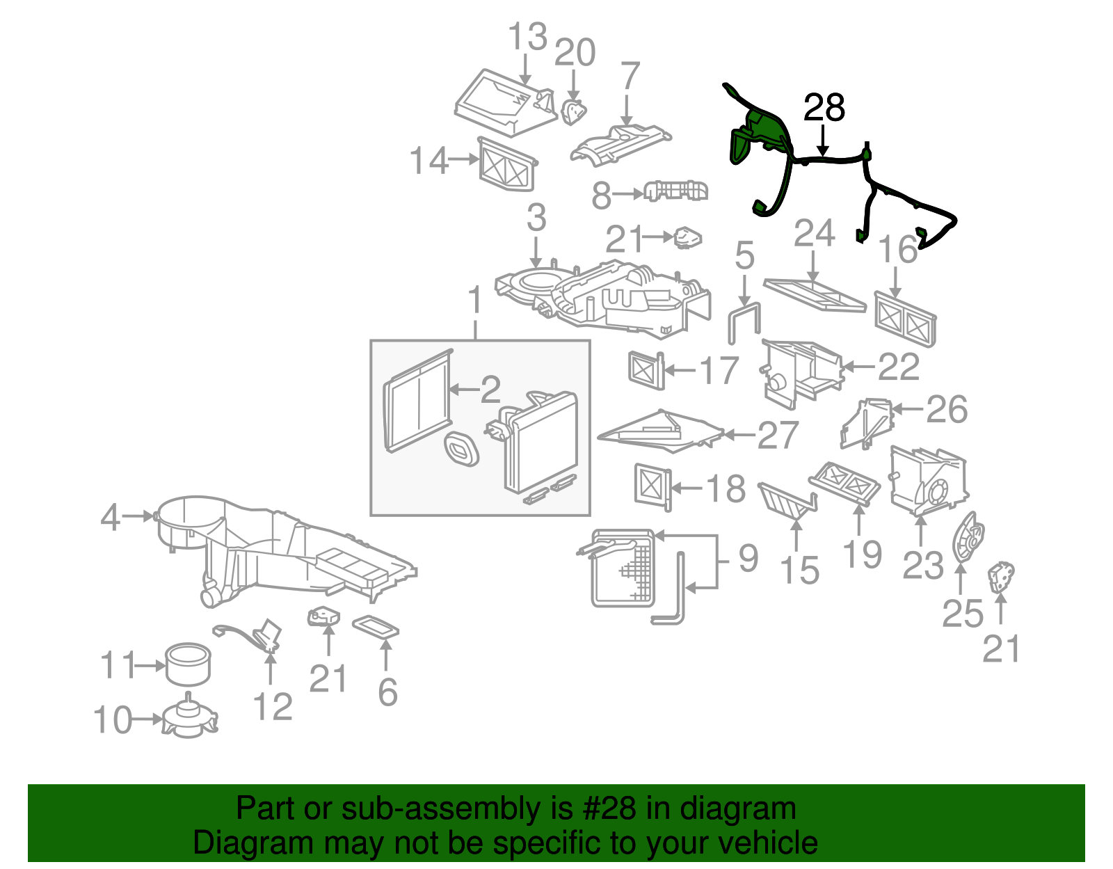 HVAC System Wiring Harness - GM (89023353)