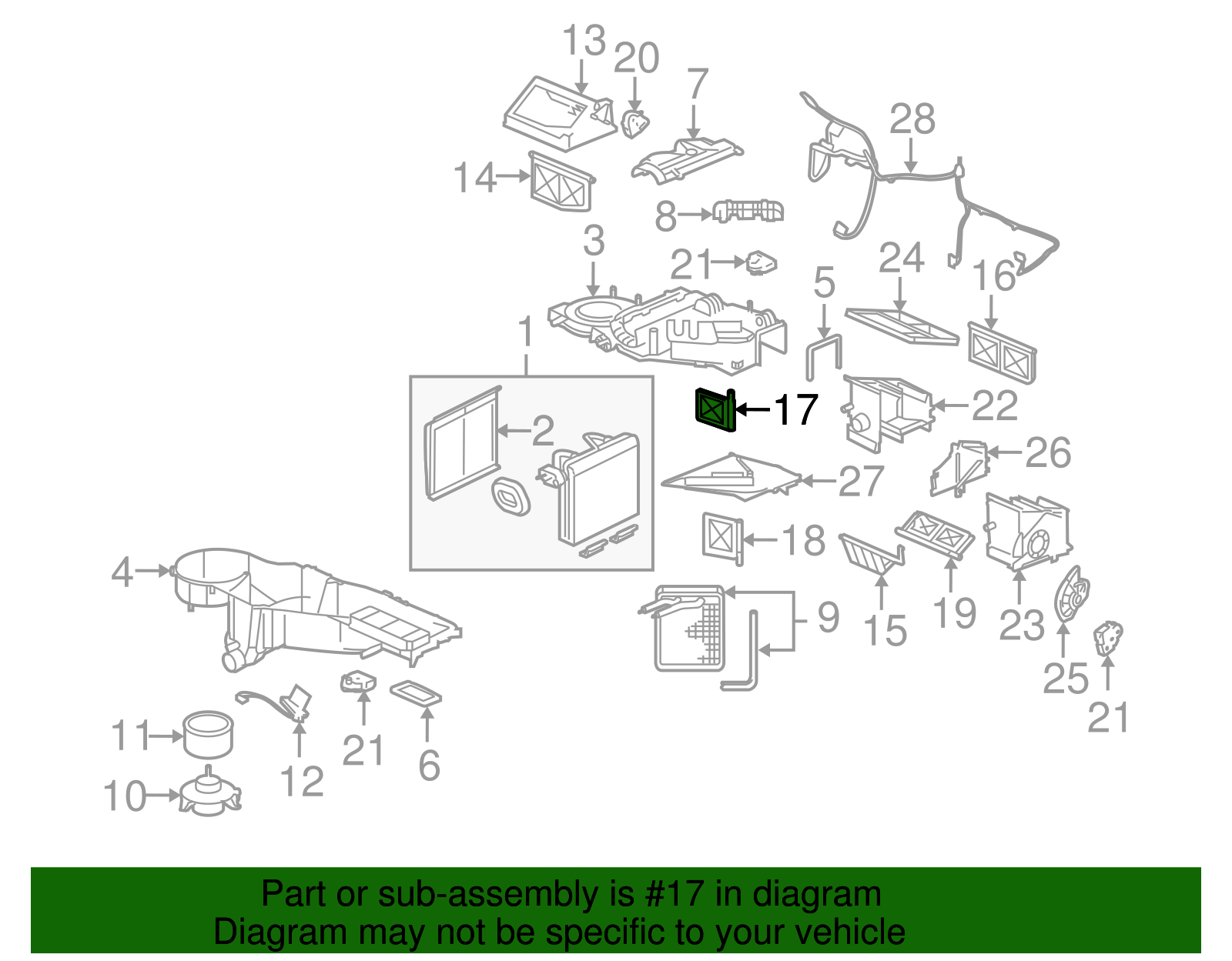 HVAC Blend Door - GM (89023354)