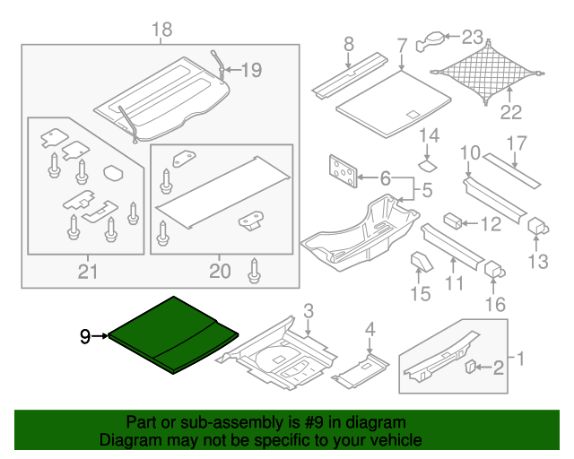 20132017 Audi Floor Mat 8R0862559BPQ1 Audi USA Parts