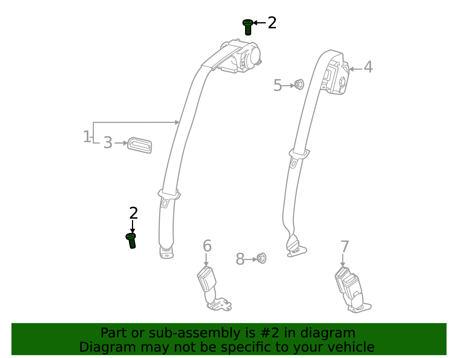 Outer Belt Assembly Bolt - GM (11602853)