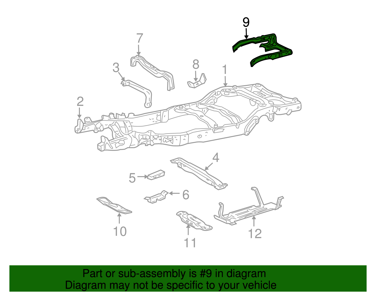 Rear Frame - Ford (YL1Z-17N775-AA)