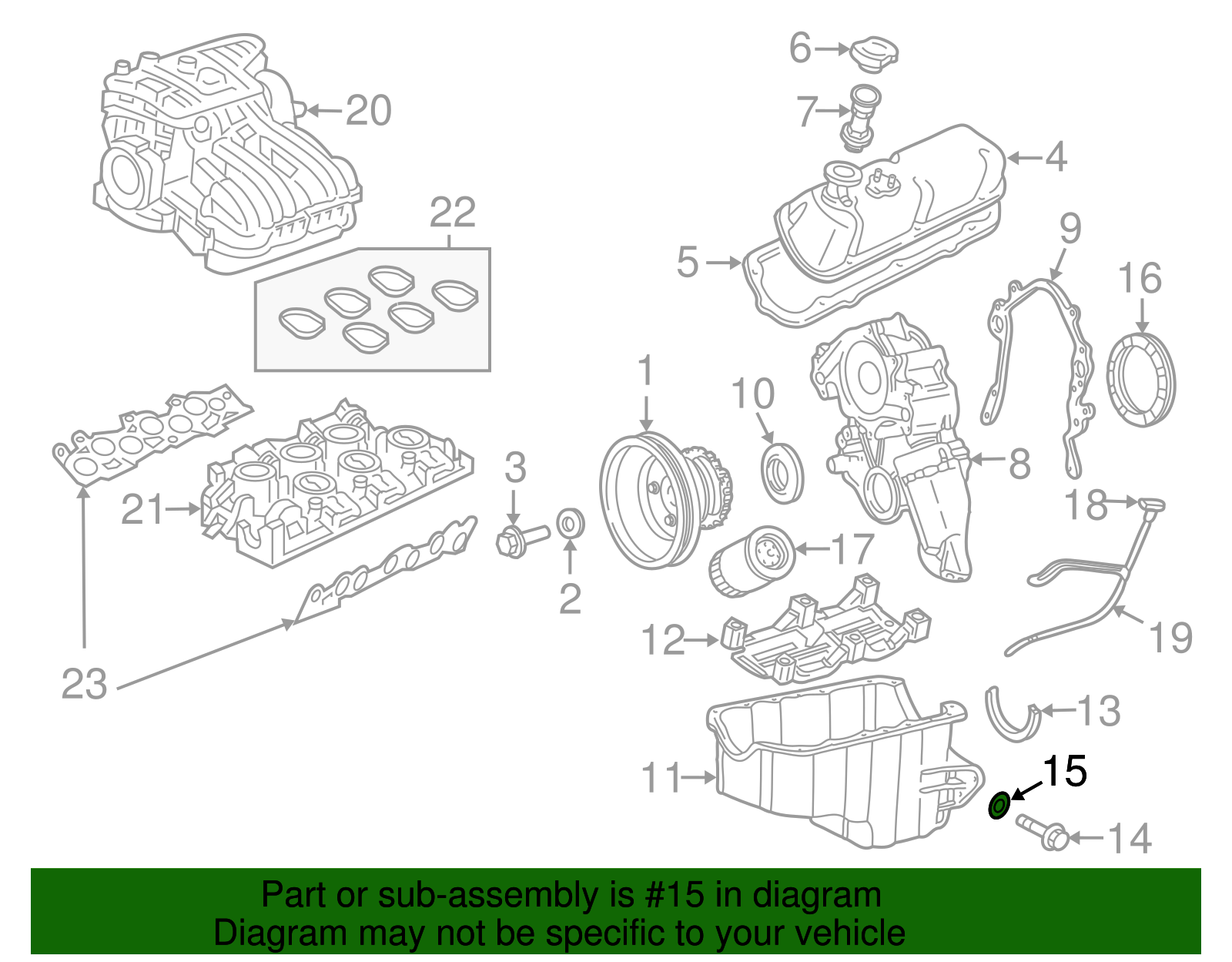 Engine Oil Drain Plug Gasket - Ford (YS4Z-6734-AA)