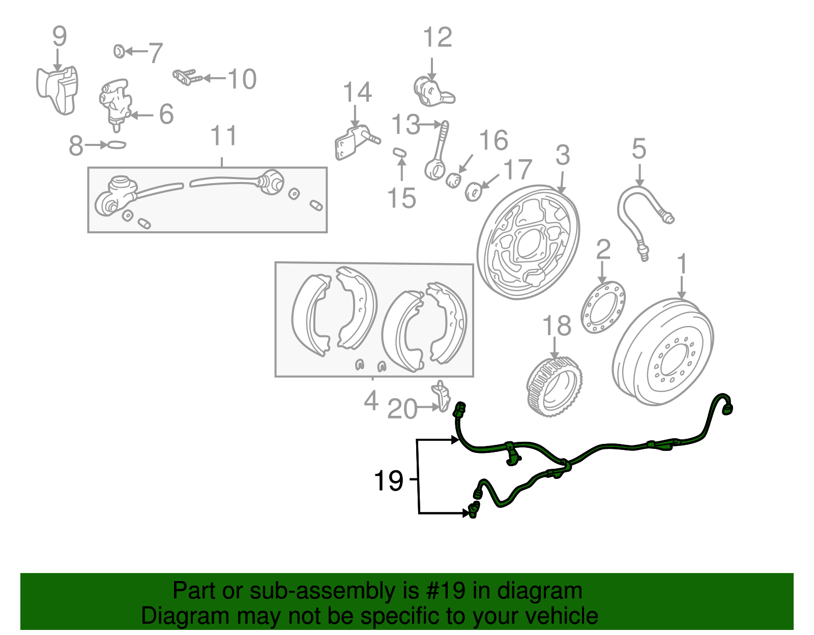 Rear Speed Sensor - Toyota (04895-35020)