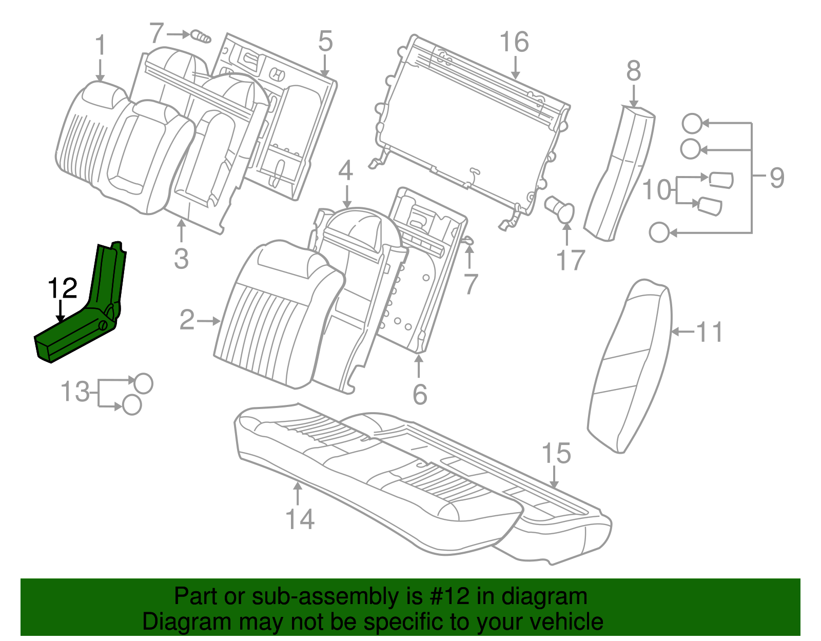Armrest Assembly, R/Seat *M/D Pewter - GM (88897522)